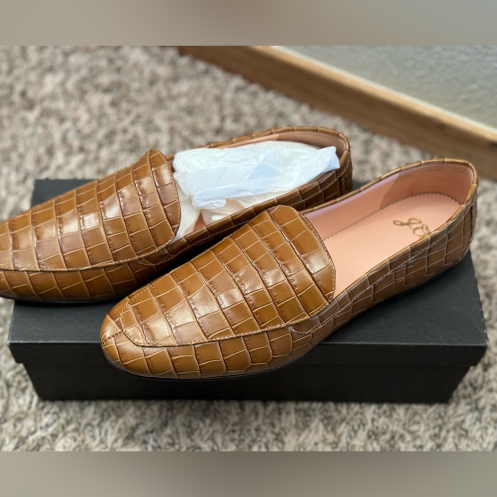JCREW croc embossed smoking slipper